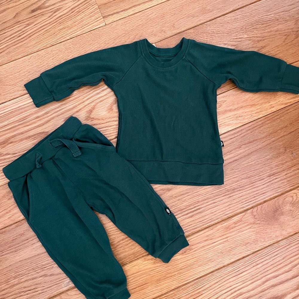 Kyte Bamboo Jersey Jogger Set in Forest (discont. Color) - Perfect Condition